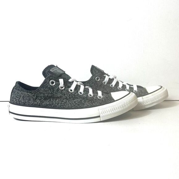 Converse All Star Low Top Women's Sz 8 Black/White Glow in the Dark Canvas Shoes - Picture 2 of 12